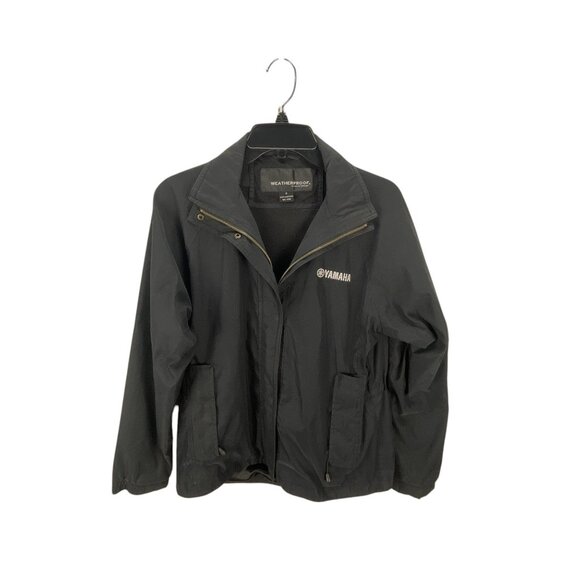 Yamaha Weatherproof Black Lightweight Jacket Men's S Nylon Blend Zip Pockets - Picture 1 of 9